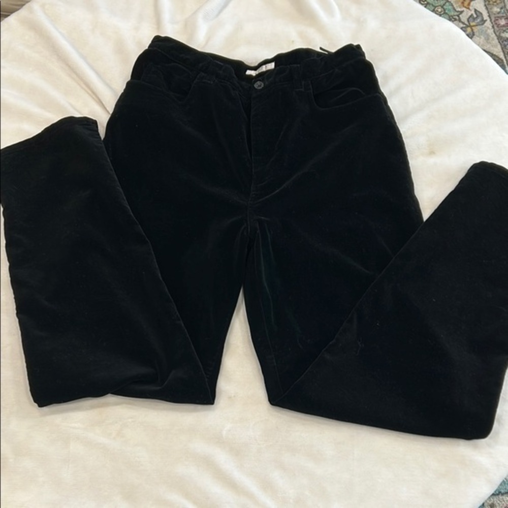 Jones New York Black High Waisted Straight Leg Pants
